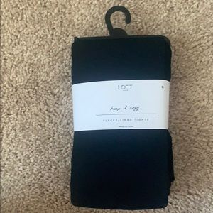 LOFT FLEECE LINED TIGHTS IN BLACK SIZE SMALL